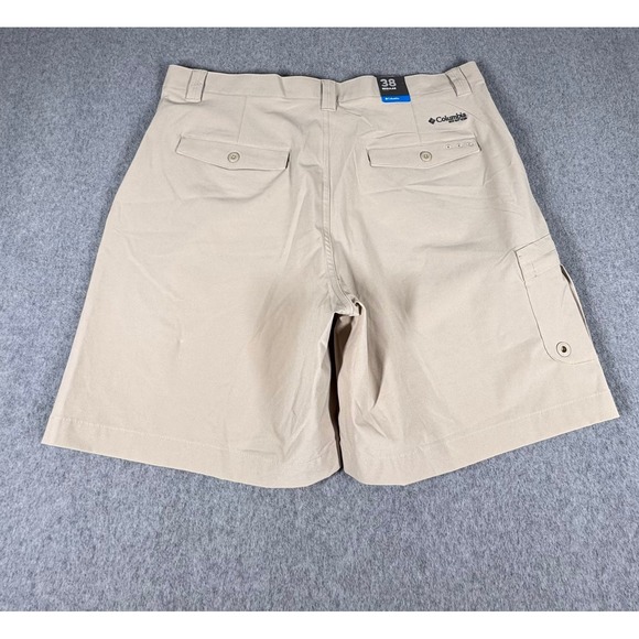 NWT Columbia Men's Shorts Deep Waves Lightweight UPF 50 Omni Shield 38 x 8" Tan - Picture 2 of 9